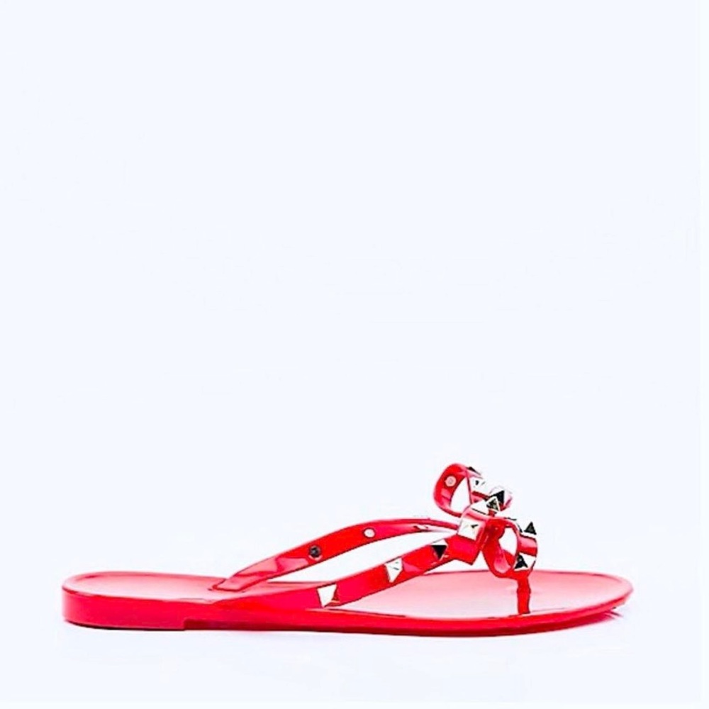 Red brand new flip flops